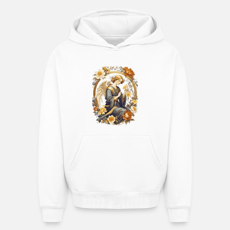 Ange - Sweat à capuche unisexe oversize épais SPREAD - blanc