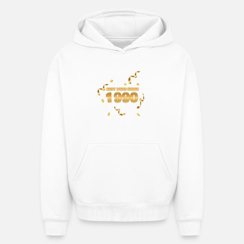 Année 1990 - Sweat à capuche unisexe oversize épais SPREAD - blanc