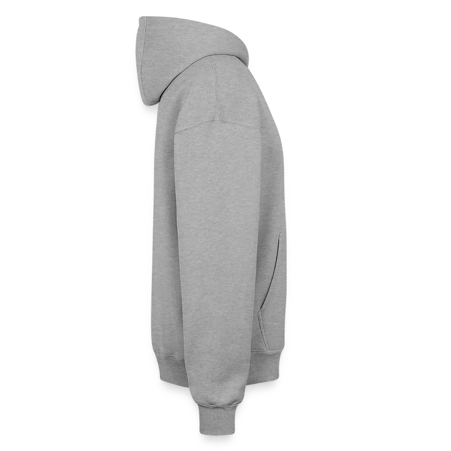 Zermatt badge on a oversized heavyweight unisex hoodie, heather grey, right