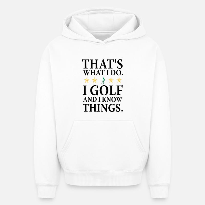 J’ai do Golf - Sweat à capuche unisexe oversize épais SPREAD - blanc