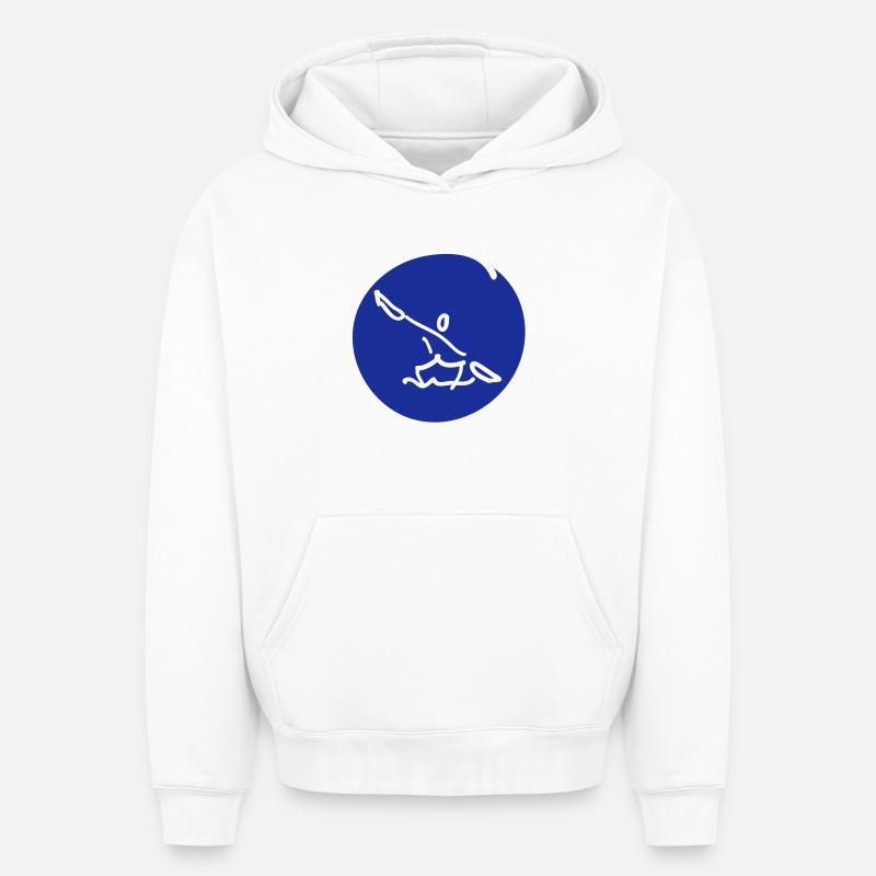Kayak-chemin - Sweat à capuche unisexe oversize épais SPREAD - blanc