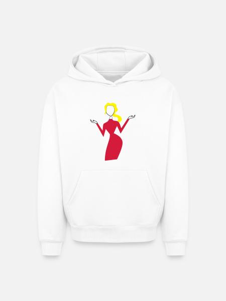 frau - Oversized Heavyweight Unisex Hoodie - Weiß