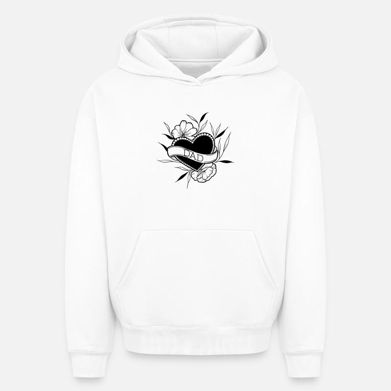 Dad - Oversized Heavyweight Unisex Hoodie - Weiß
