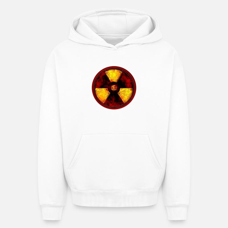 Radioactivité - Sweat à capuche unisexe oversize épais SPREAD - blanc