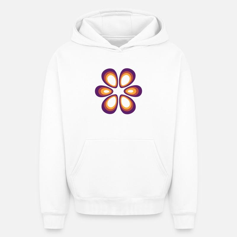 Hydrogène 6 Orbital 3 - Sweat à capuche unisexe oversize épais SPREAD - blanc