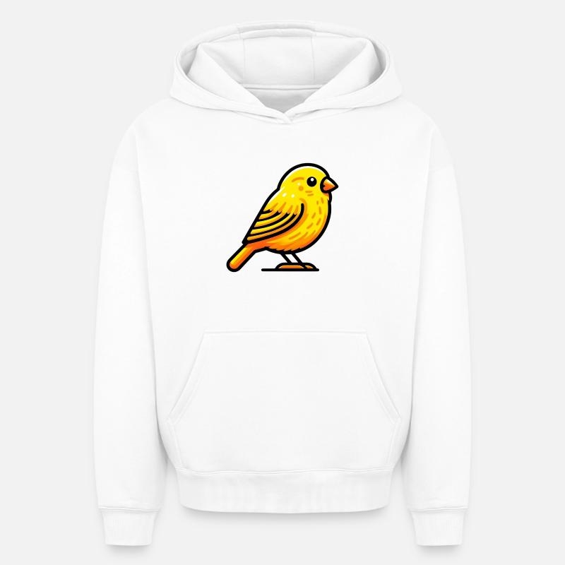 Canari - Sweat à capuche unisexe oversize épais SPREAD - blanc