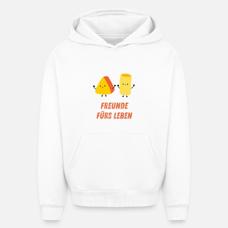 Amis pour la vie - Sweat à capuche unisexe oversize épais SPREAD - blanc