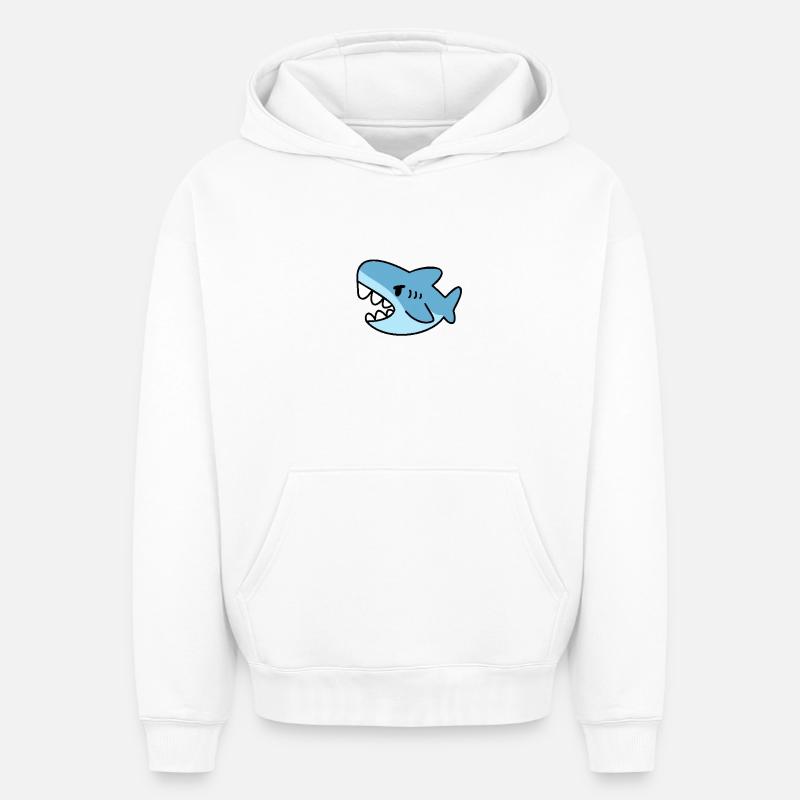 Requin majestueux - Sweat à capuche unisexe oversize épais SPREAD - blanc