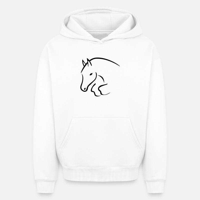 magic13 - Sweat à capuche unisexe oversize épais SPREAD - blanc