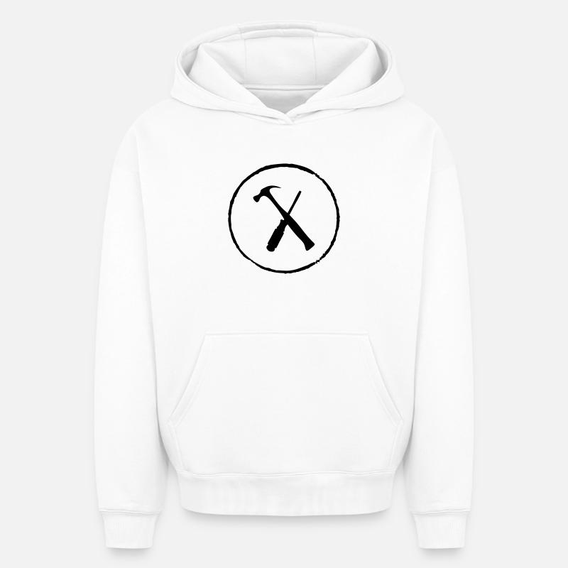 Tools - Oversized Heavyweight Unisex Hoodie - Weiß