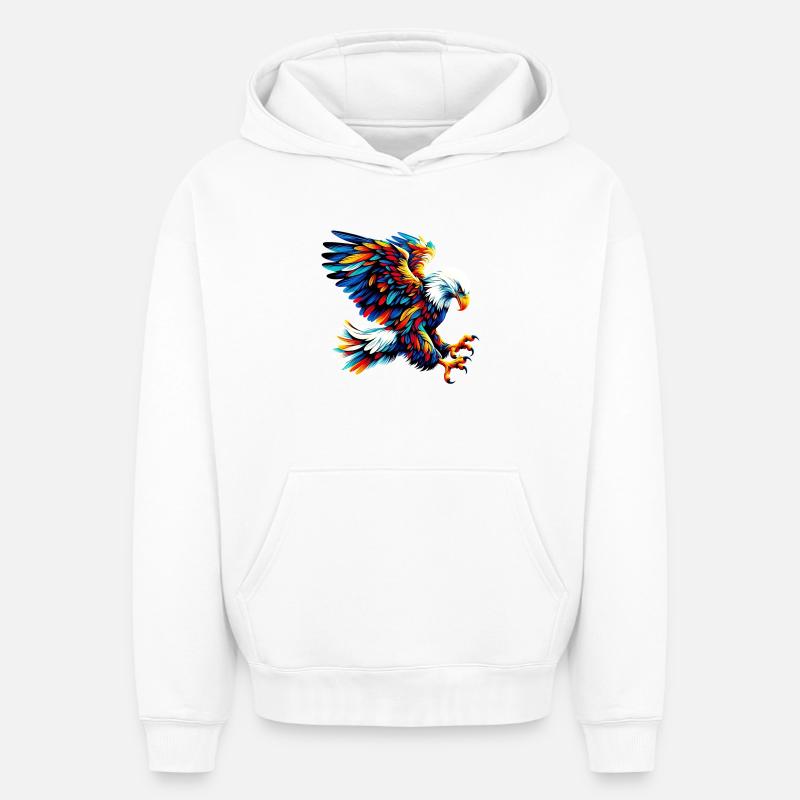 Aigle - Sweat à capuche unisexe oversize épais SPREAD - blanc