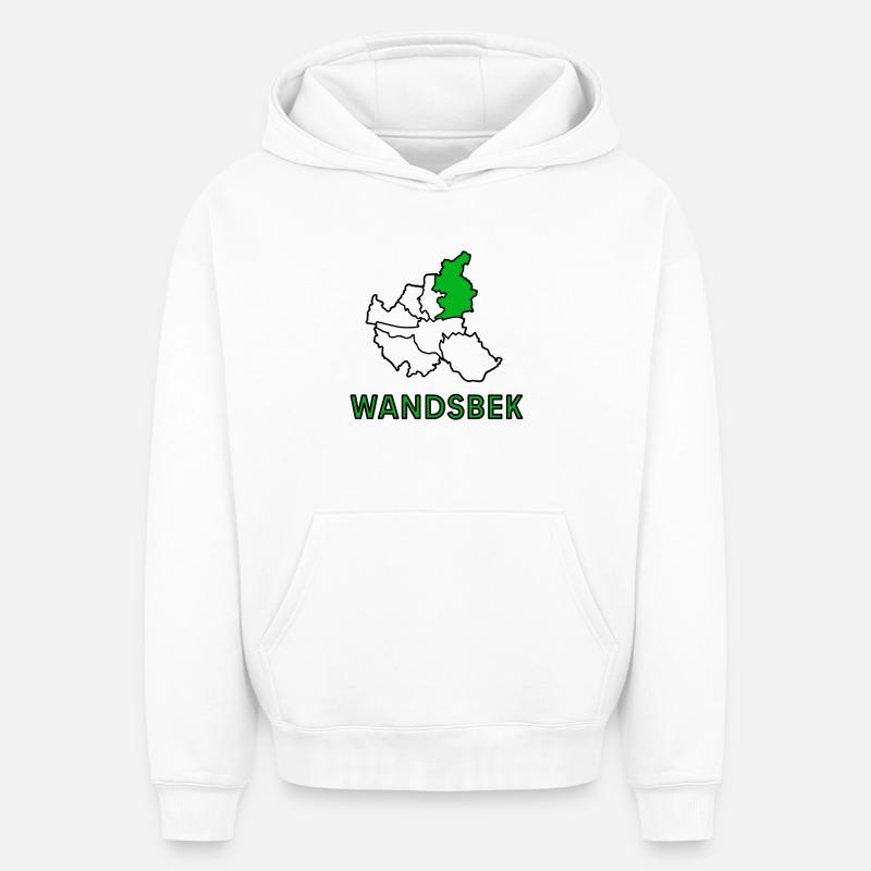 Wandsbek, un quartier de Hambourg - Sweat à capuche unisexe oversize épais SPREAD - blanc