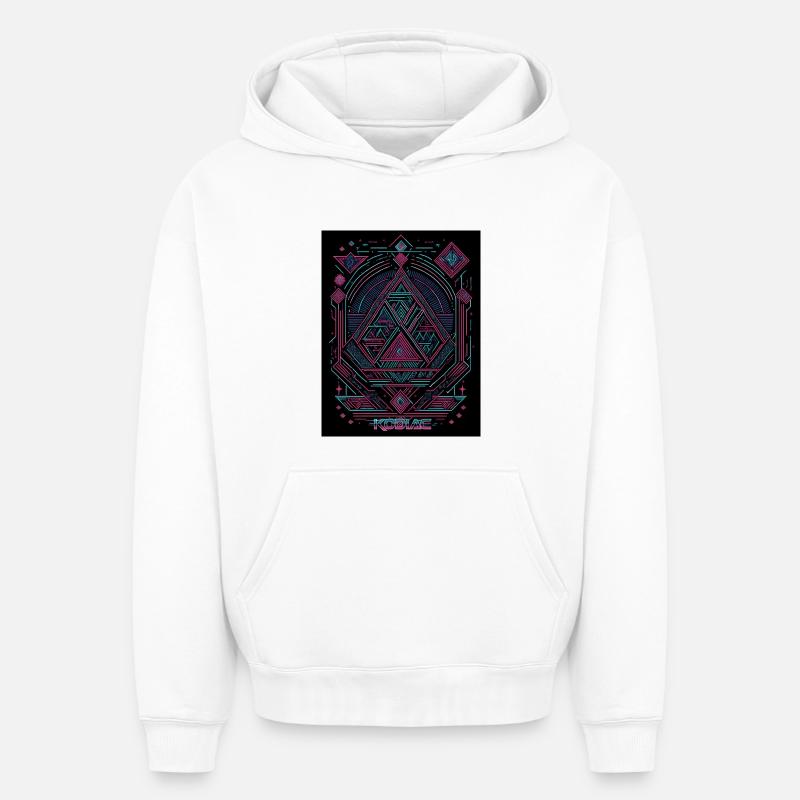triangle - Sweat à capuche unisexe oversize épais SPREAD - blanc