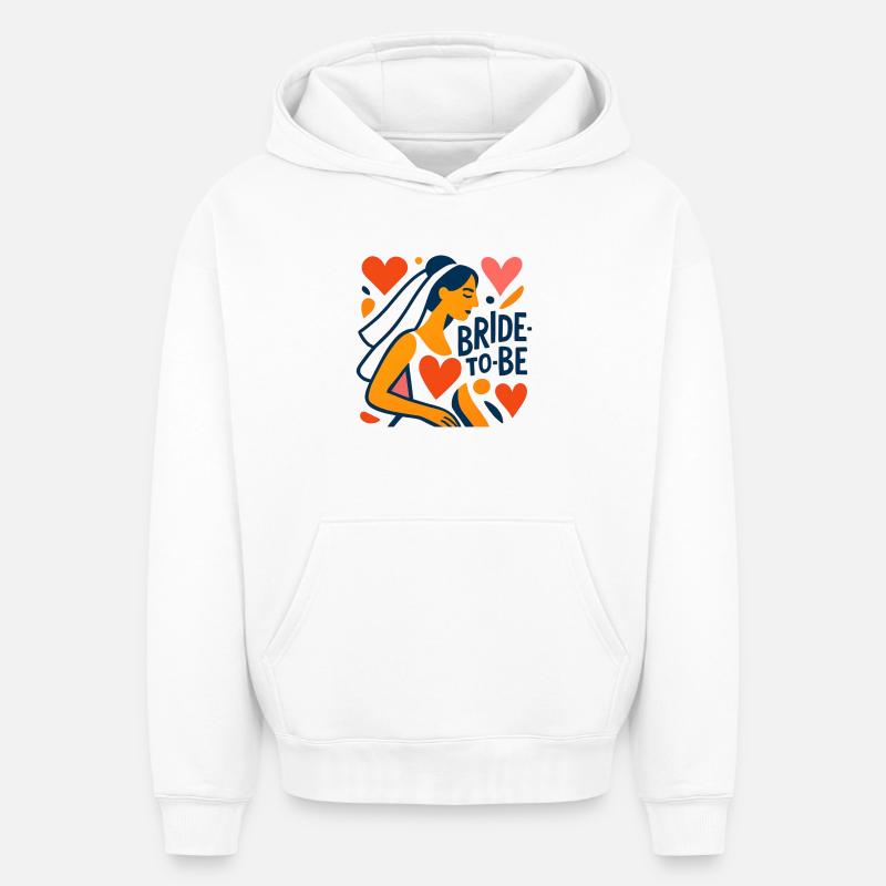 Future mariée - Sweat à capuche unisexe oversize épais SPREAD - blanc