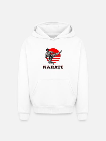 Karate - Oversized Heavyweight Unisex Hoodie - Weiß