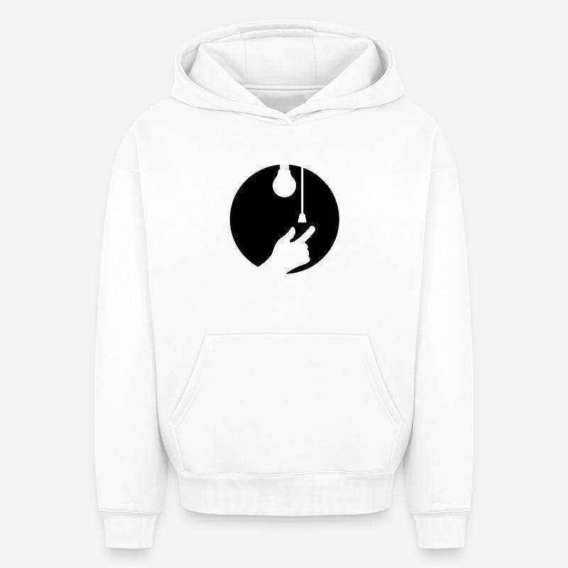 de la lumière - Sweat à capuche unisexe oversize épais SPREAD - blanc