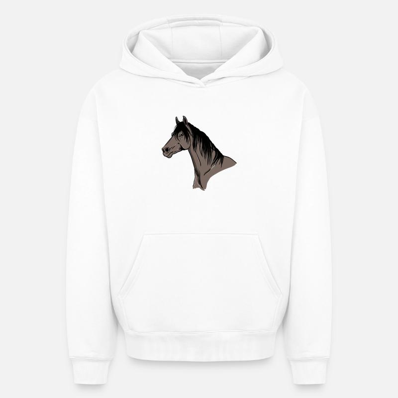 Hanovre - Sweat à capuche unisexe oversize épais SPREAD - blanc