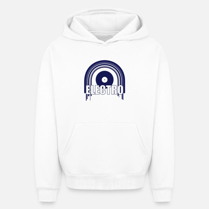 Electro - Sweat à capuche unisexe oversize épais SPREAD - blanc