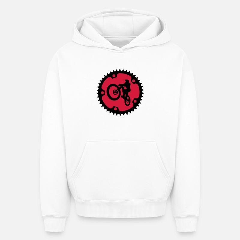 VTT VTT Jump Chainring - Sweat à capuche unisexe oversize épais SPREAD - blanc