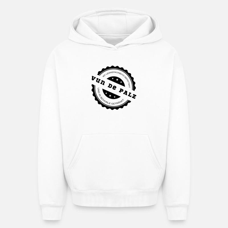certifié - Sweat à capuche unisexe oversize épais SPREAD - blanc