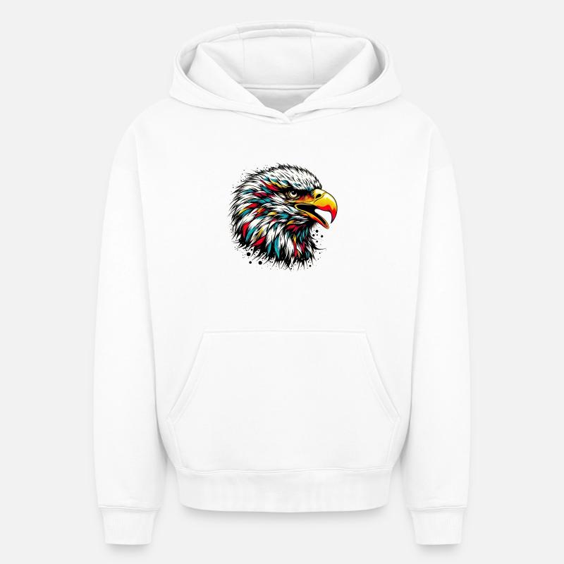Aigle - Sweat à capuche unisexe oversize épais SPREAD - blanc