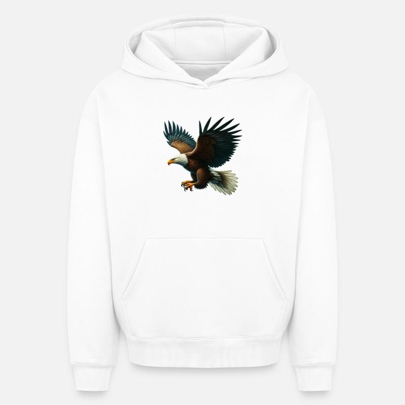 Aigle - Sweat à capuche unisexe oversize épais SPREAD - blanc