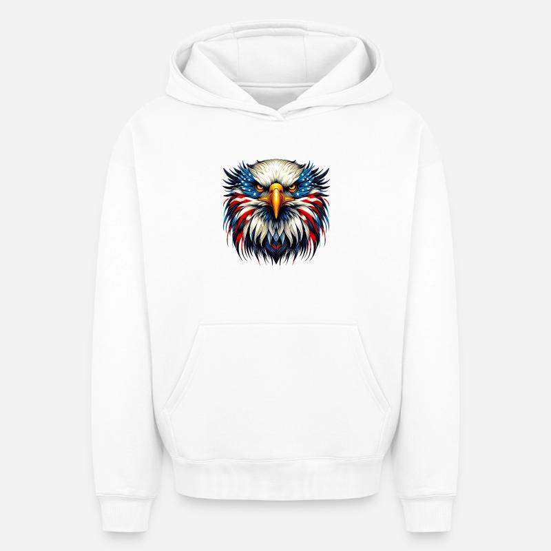 Aigle - Sweat à capuche unisexe oversize épais SPREAD - blanc