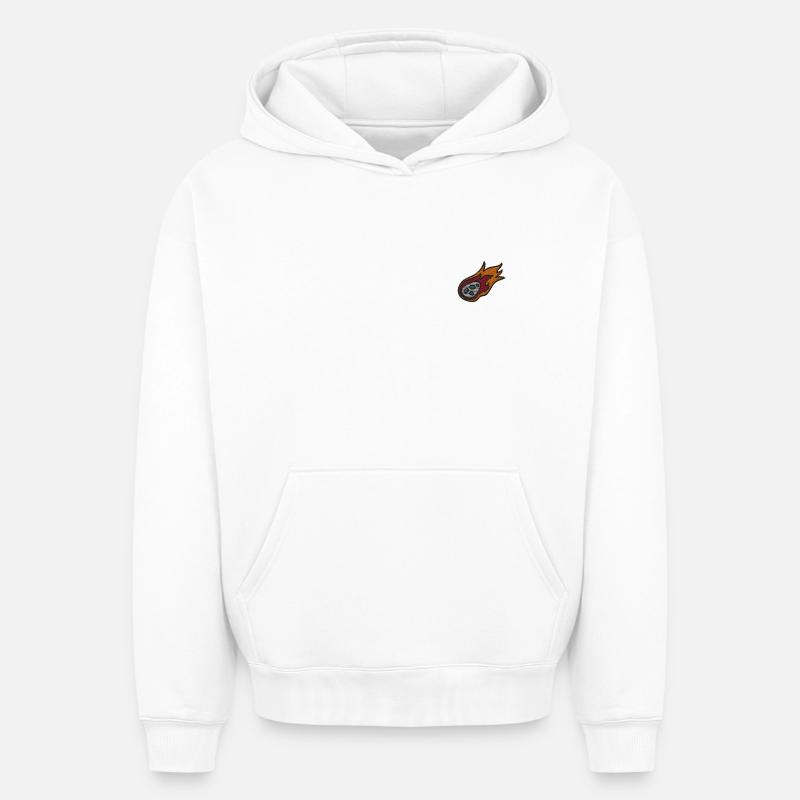 Météore - Sweat à capuche unisexe oversize épais SPREAD - blanc