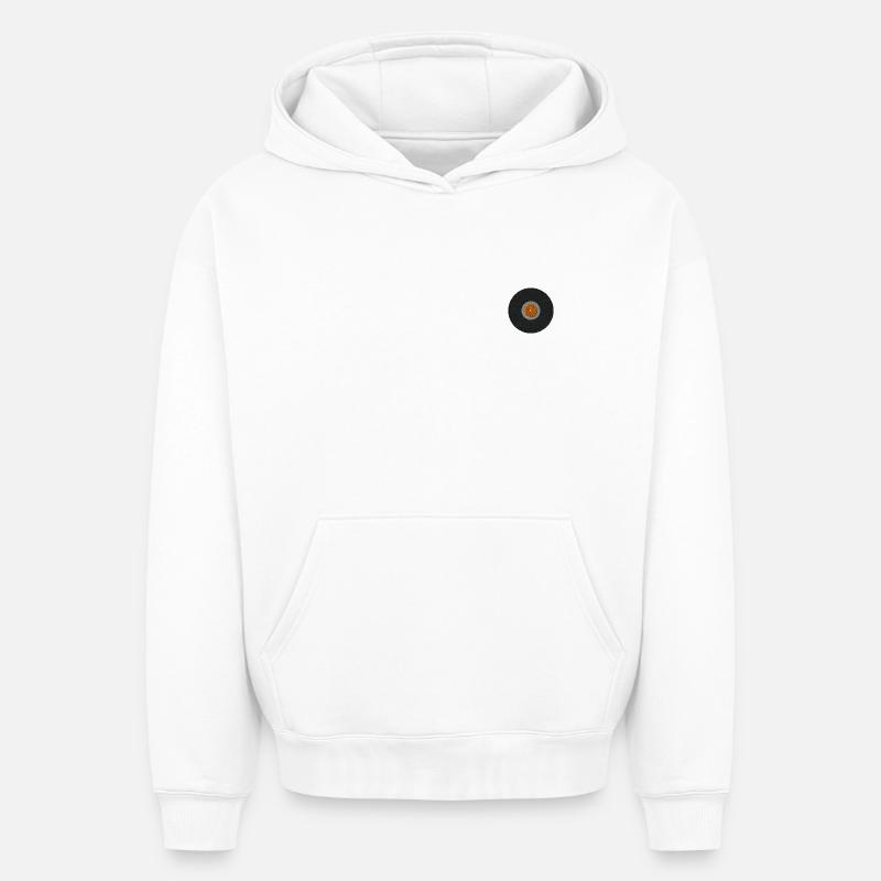 Disque compact - Sweat à capuche unisexe oversize épais SPREAD - blanc
