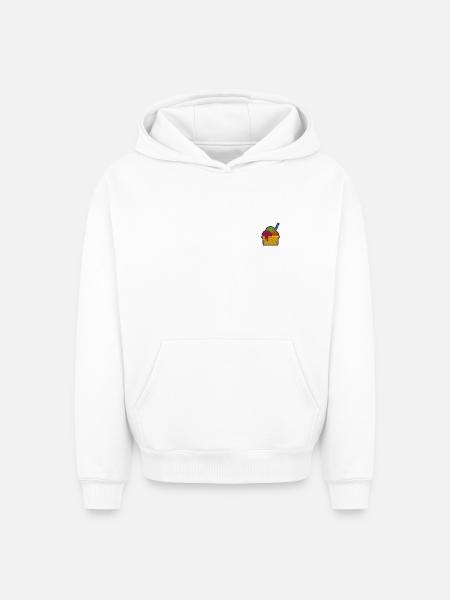 Glace - Sweat à capuche unisexe oversize épais SPREAD - blanc