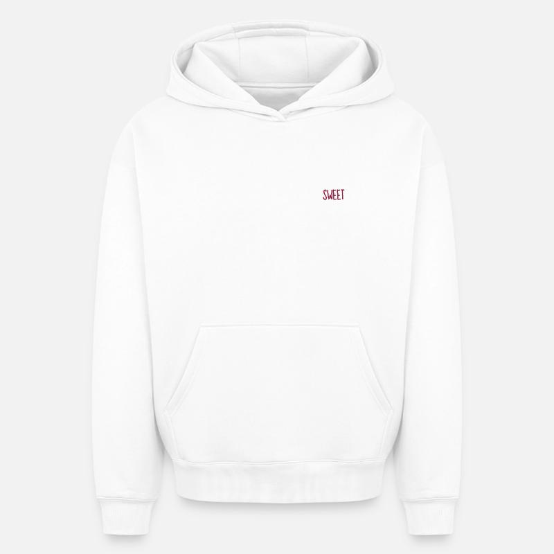 Sucré - Sweat à capuche unisexe oversize épais SPREAD - blanc