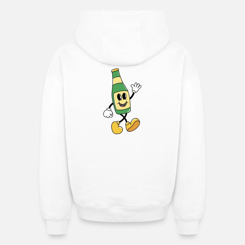 Bière - Sweat à capuche unisexe oversize épais SPREAD - blanc