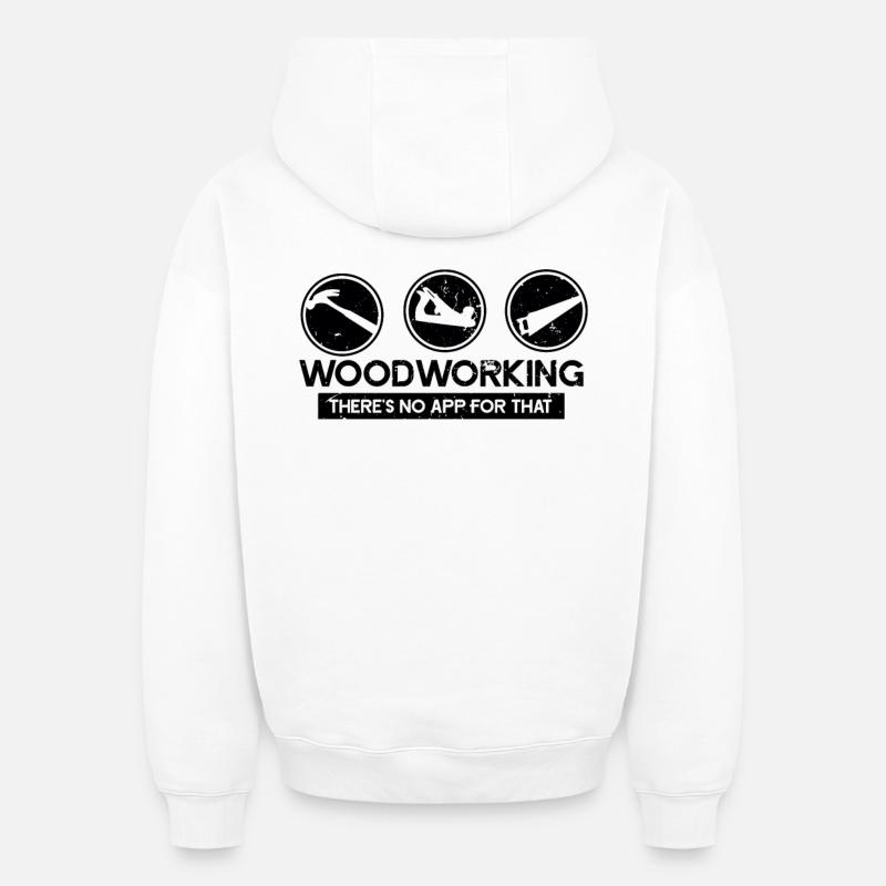 Cadeau menuisier menuisier - Sweat à capuche unisexe oversize épais SPREAD - blanc