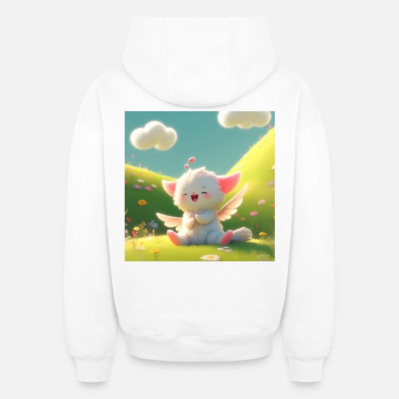 Concevoir - Sweat à capuche unisexe oversize épais SPREAD - blanc