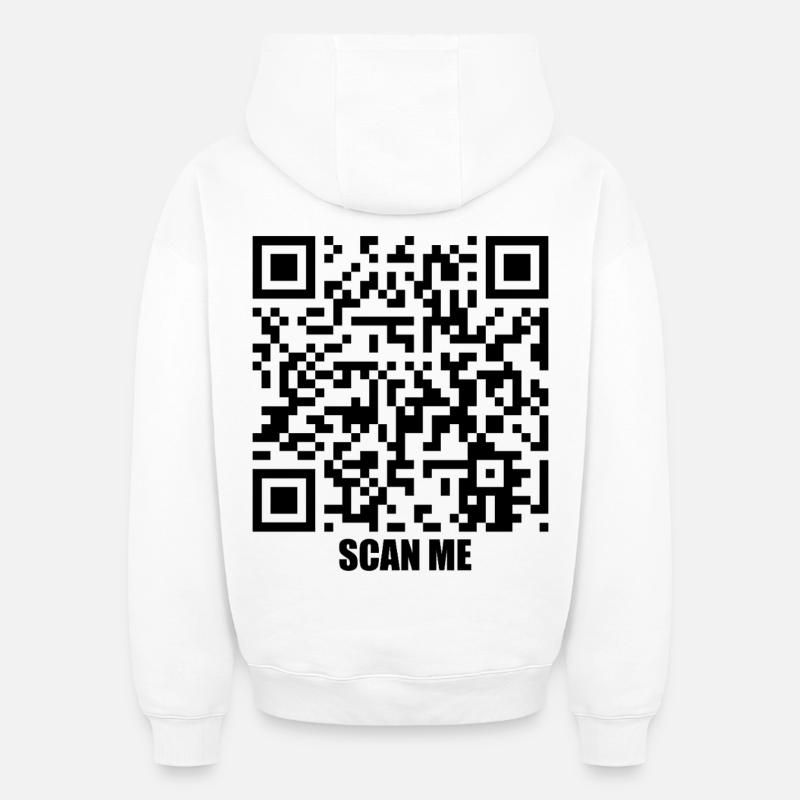 Message de citation – Souriez-moi - Sweat à capuche unisexe oversize épais SPREAD - blanc