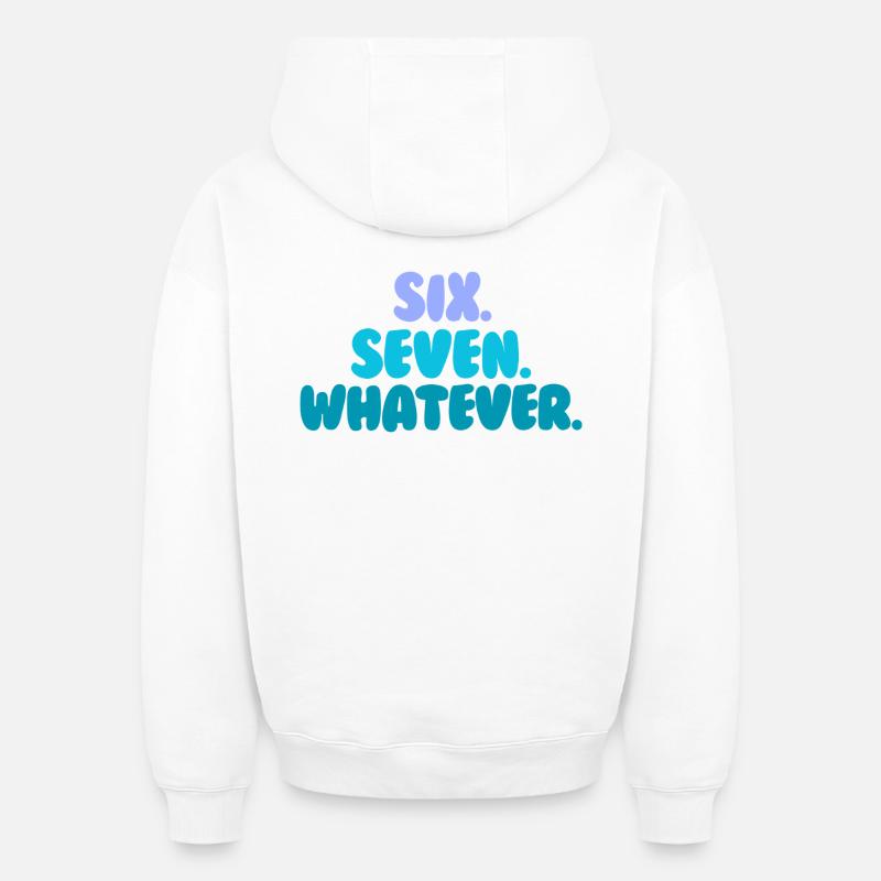 six sept - Sweat à capuche unisexe oversize épais SPREAD - blanc