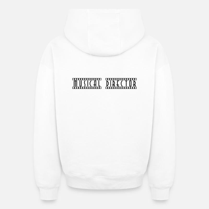Musical_Director - Sweat à capuche unisexe oversize épais SPREAD - blanc