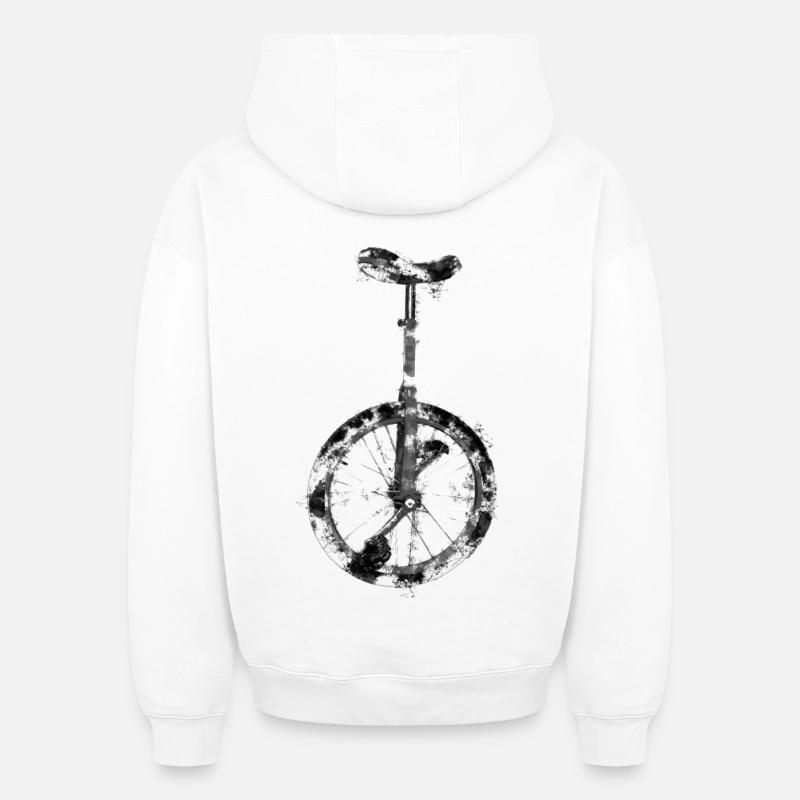 monocycle | monocycle - Sweat à capuche unisexe oversize épais SPREAD - blanc