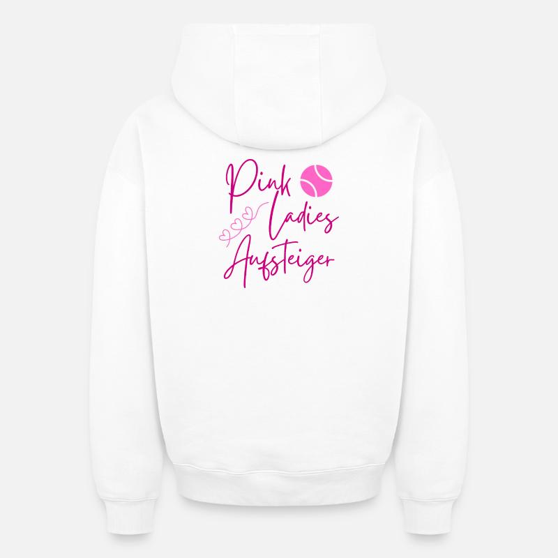 Rose Dames Astérisque Design - Sweat à capuche unisexe oversize épais SPREAD - blanc