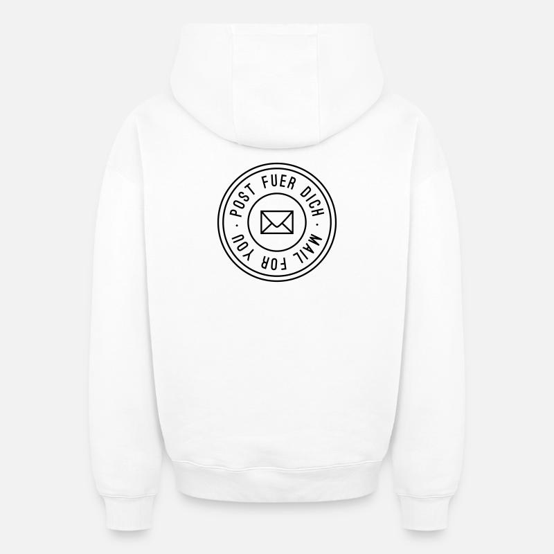 UNE Post pour vous - Sweat à capuche unisexe oversize épais SPREAD - blanc