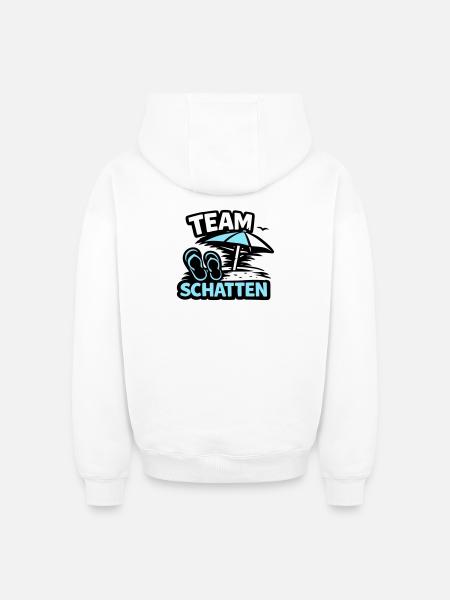 Strand Schatten FlipFlop Logo - Oversized Heavyweight Unisex Hoodie - Weiß