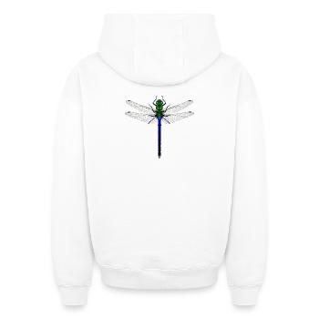 Femme de conception combinée Kybalion Libellule Néon - Sweat à capuche unisexe oversize épais SPREAD - blanc - Dos - AI Model Male 185 light (185cm)