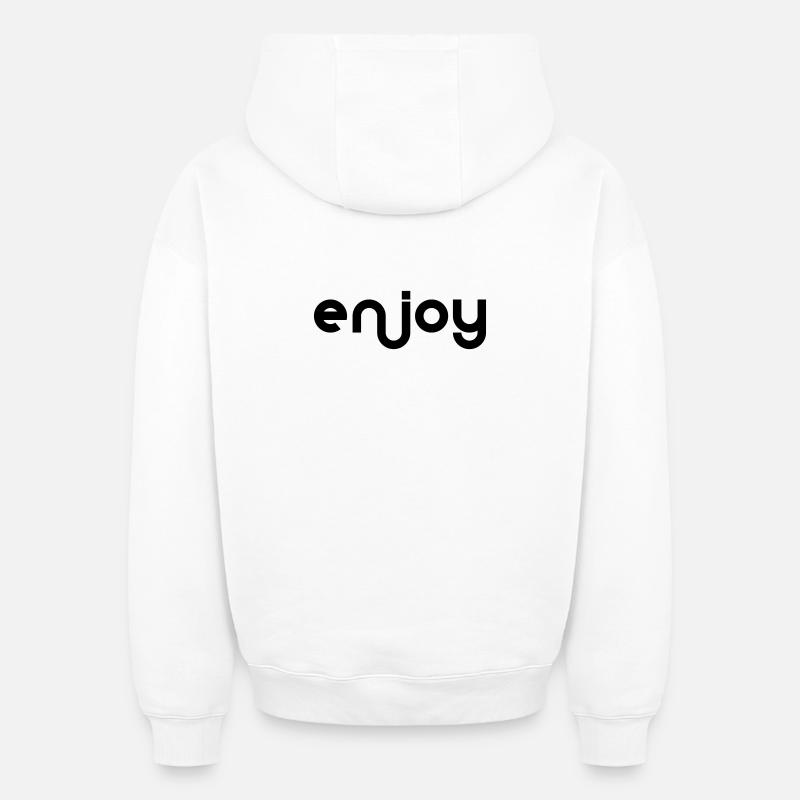 Jouir - Sweat à capuche unisexe oversize épais SPREAD - blanc