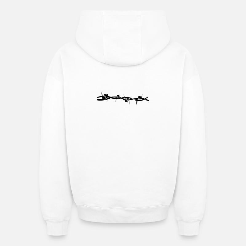 stacheldraht - Oversized Heavyweight Unisex Hoodie - Weiß