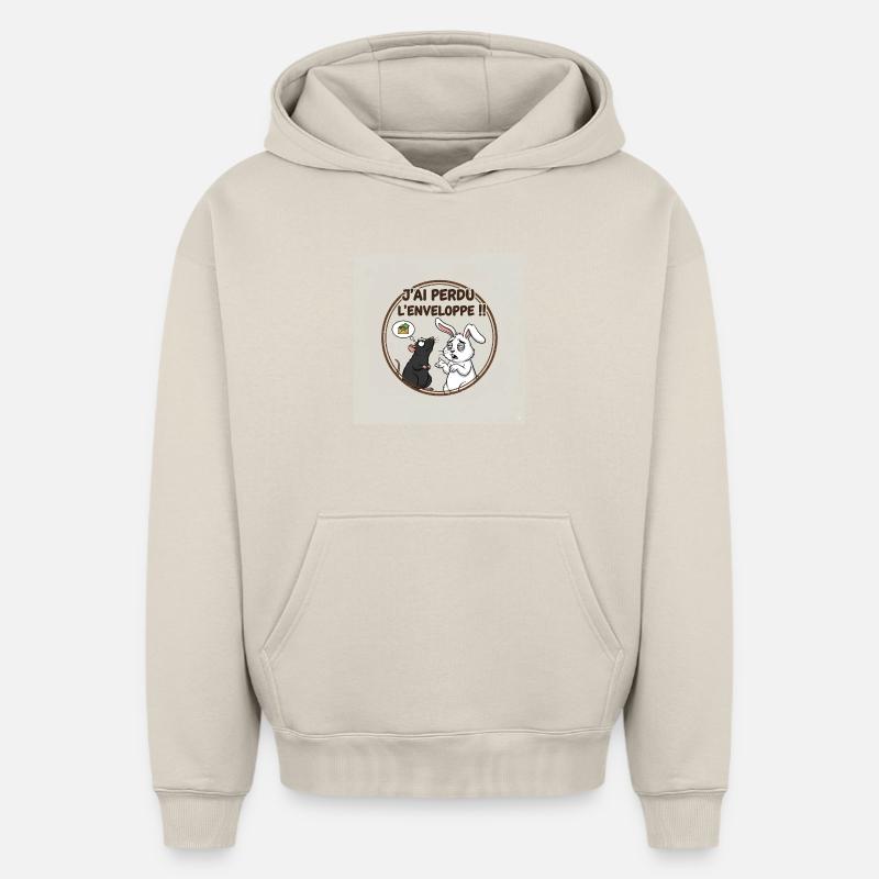 J'ai perdu l'enveloppe - Sweat à capuche unisexe oversize épais SPREAD - beige