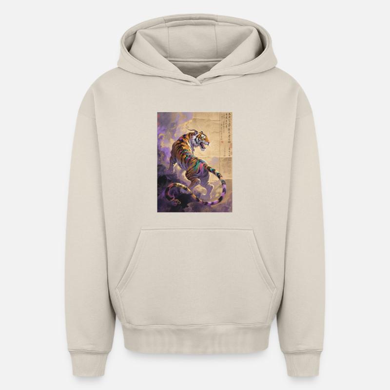 Le Sillage de Feu : Zouwu – Vélocité - Sweat à capuche unisexe oversize épais SPREAD - beige