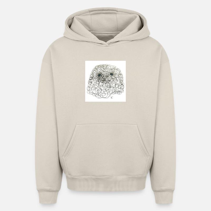 Bouclé Sherly - Sweat à capuche unisexe oversize épais SPREAD - beige