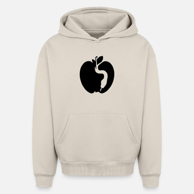 Serpent et pomme - Sweat à capuche unisexe oversize épais SPREAD - beige