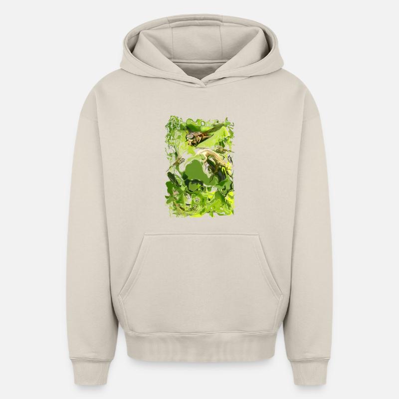 Insecte - Sweat à capuche unisexe oversize épais SPREAD - beige
