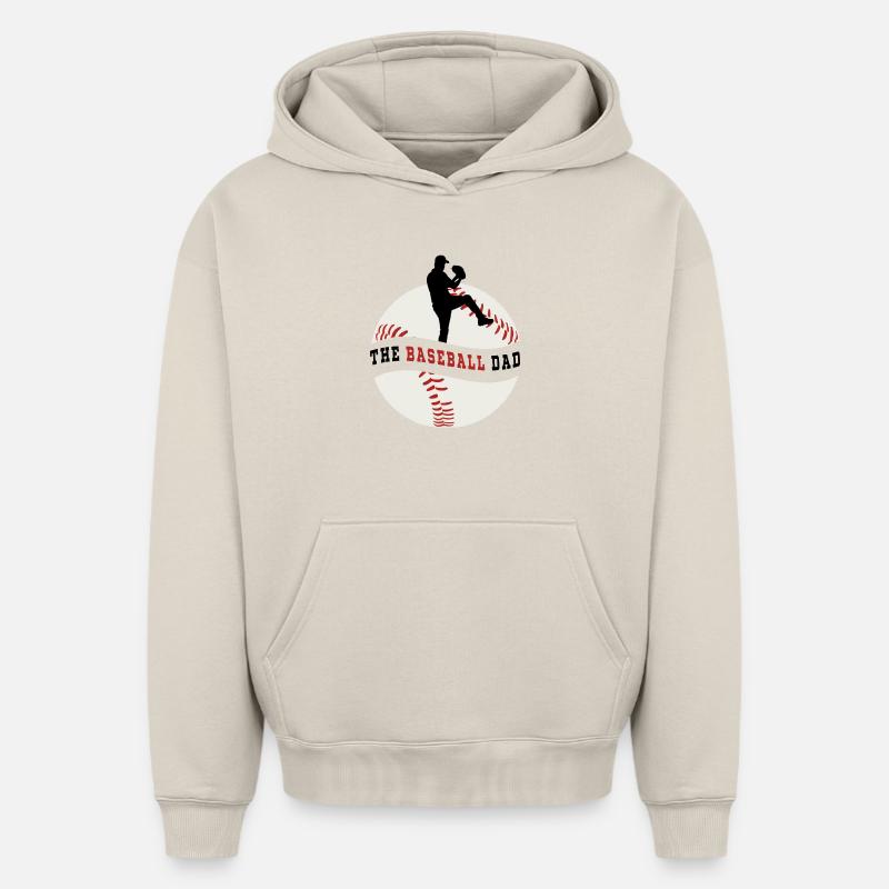 The Baseball Dad - Sweat à capuche unisexe oversize épais SPREAD - beige